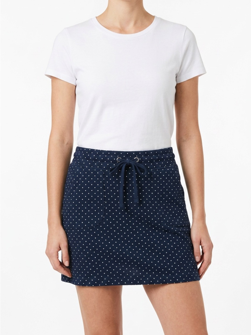 NWOT |•ATTYRE•| Blue Polkadot Skirt/Skort/Shorts Size 8 Petite